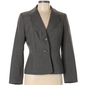 Ann Taylor Gray Fitted Blazer Elegant Tailored Jacket Fitted Classic Grey 6 S
